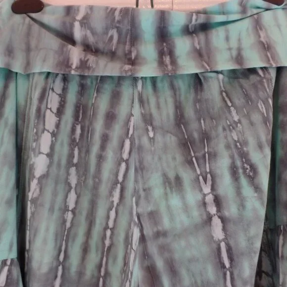 Happy Bohemians Tiered Tie-Dyed Rock Star pant Wide Leg Pants MINT M/L NWOT - Picture 11 of 12